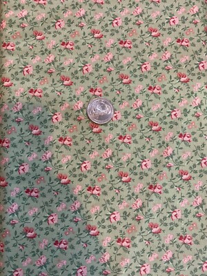 Cotton Fabric Marcus Nancy Rink Marcella Green Floral