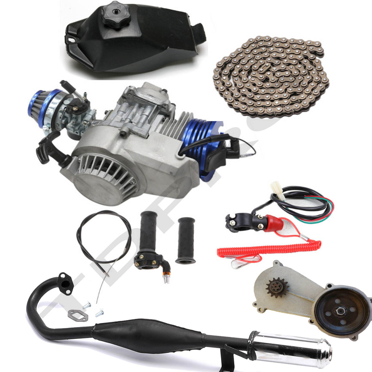 Pocket Bike Motor 49cc Kit Big Bore Racing 49cc 50cc Stroke