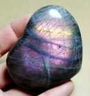 Polished Nice Rainbow purple Flash Labradorite Spectrolite Heart Reiki Stone