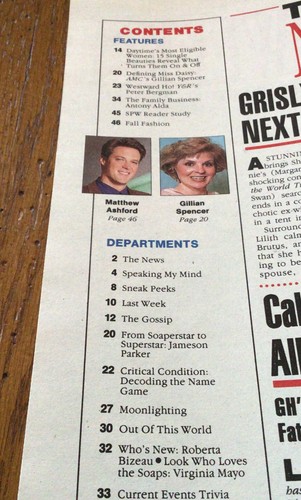 Soap Opera Weekly 2. Oktober 1990 Band 1 Ausgabe 46 - Bild 2 von 3