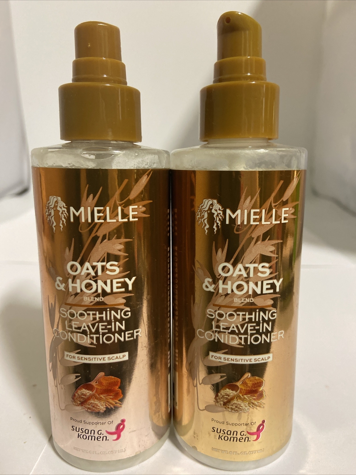 (2) Mielle, mezcla de avena y miel, acondicionador calmante sin enjuague, 6 oz FALTA TAPA