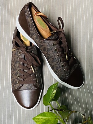 Michael Kors Wonen's Brown Signature Flats City Sz