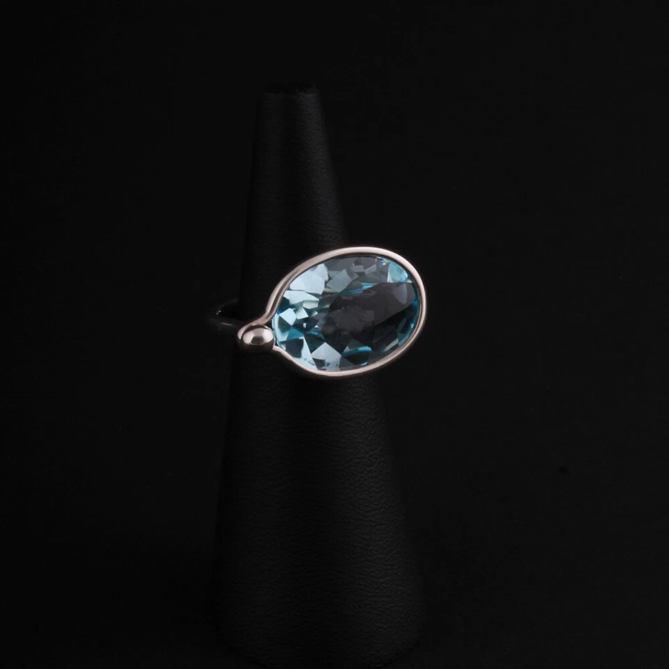 Anillo de ley Georg Jensen con topacio # 628, plata. Savannah V. Torun. ¡NUEVO! Foto 4 de 4