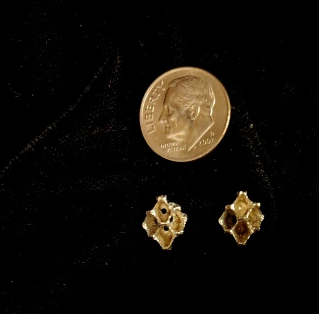 Sterling Silver Bright Pinecone Stud Earrings by … - image 7