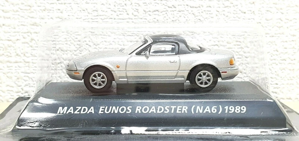 1/64 Konami 1989 年 MAZDA MX-5 MIATA EUNOS ROADSTER 银色 NA6 压铸汽车模型 — 第 2/3 张图片