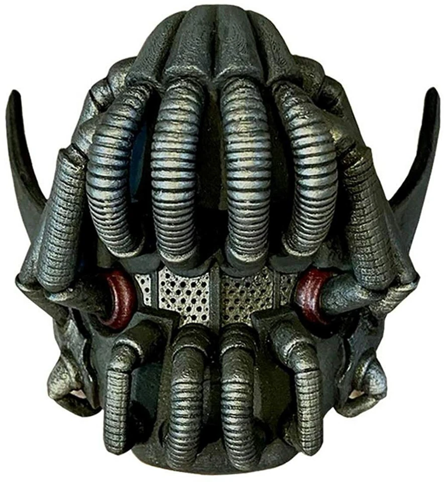 Máscara Bane Murciélago Hombre Máscara Látex Caballero Oscuro Se levanta Halloween Juegos con disfraces Disfraz utilería Foto 2 de 4
