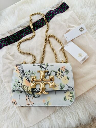 Neuf avec étiquettes Tory Burch Eleanor brocart petit sac bandoulière sauge hiver sac à main - Photo 1/12