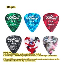100x Celluloid Guitar Picks Plectrums Assorted Gauges Acoustic Electric Bass Box
