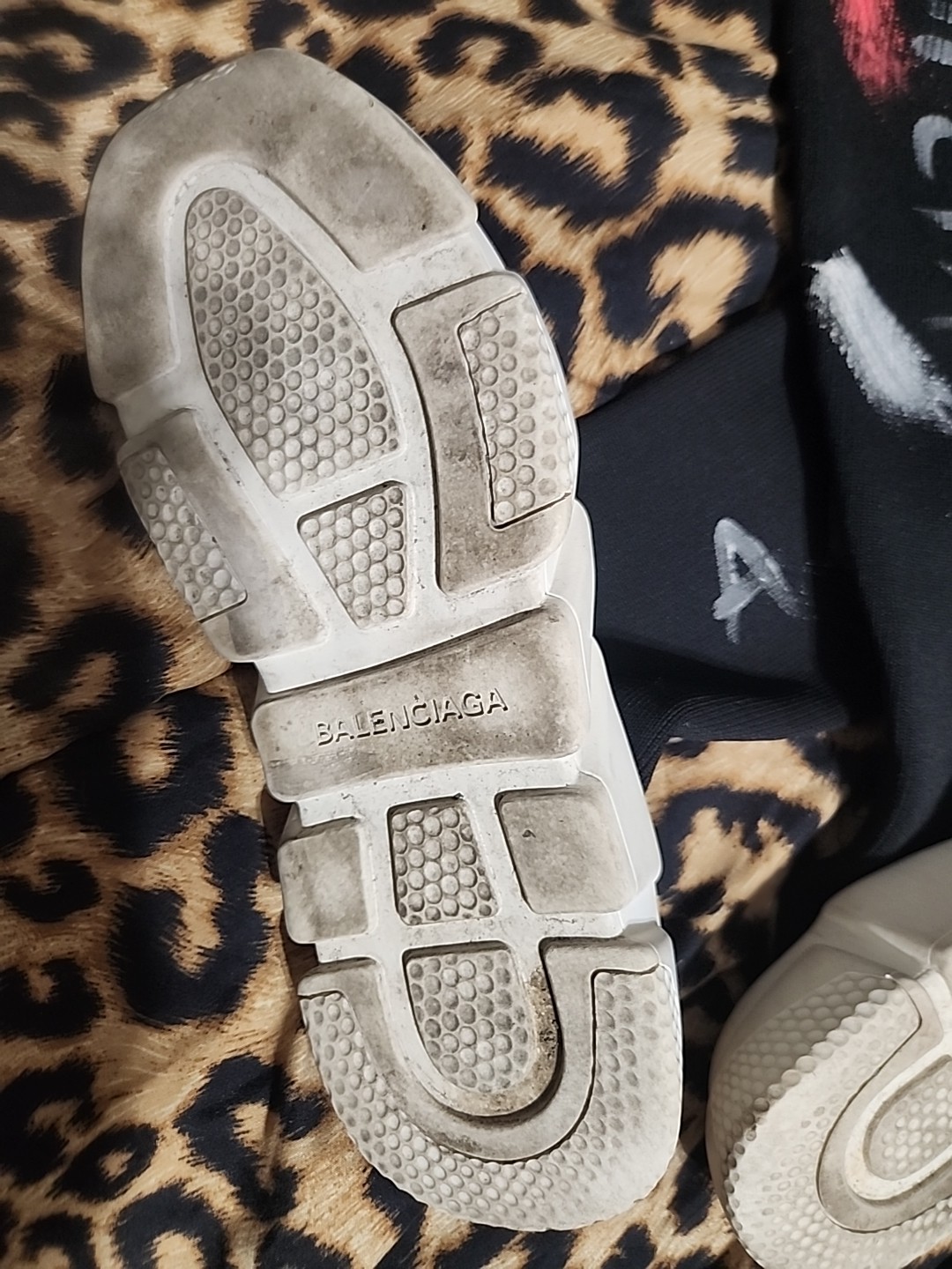 Balenciaga Speed Sock Sneakers in black with white and red logo detailing. thumbnail 2