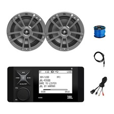 JBL R3500 Marine Bluetooth Radio, 2x 6.5" Speakers, Wire, Antenna, USB Adapter