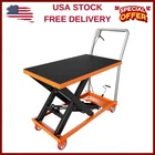 Single Scissor Lift Table 1100lbs Capacity 35.4" Lifting Height Hydraulic Lift