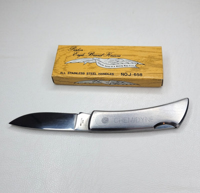 Parker Cut Co ROMRO,INC x CHEMIDYNE Company Issue J-658 Folding Pocket Knife NIB
