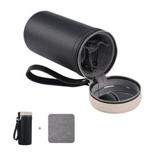 3 slots eyeglass case Leather sunglasses storage box, suitable for Black/White