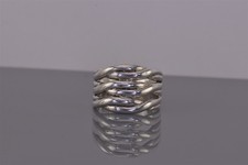 Sterling Silver 14mm Triple Twist Braid Solid Band Ring 925 Sz: 7