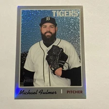 Michael Fulmer 2019 Topps Heritage Chrome Refractor Parallel /570 Tigers 