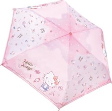 Hello Kitty Folding Umbrella 53cm Hand-Opening Sanrio Cute Pink Cosmeticsfrom JP