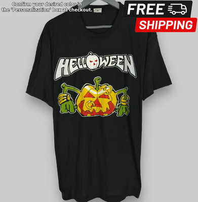 Vintage 90s Helloween  Pierced Pumpkin  Euro T Shirt
