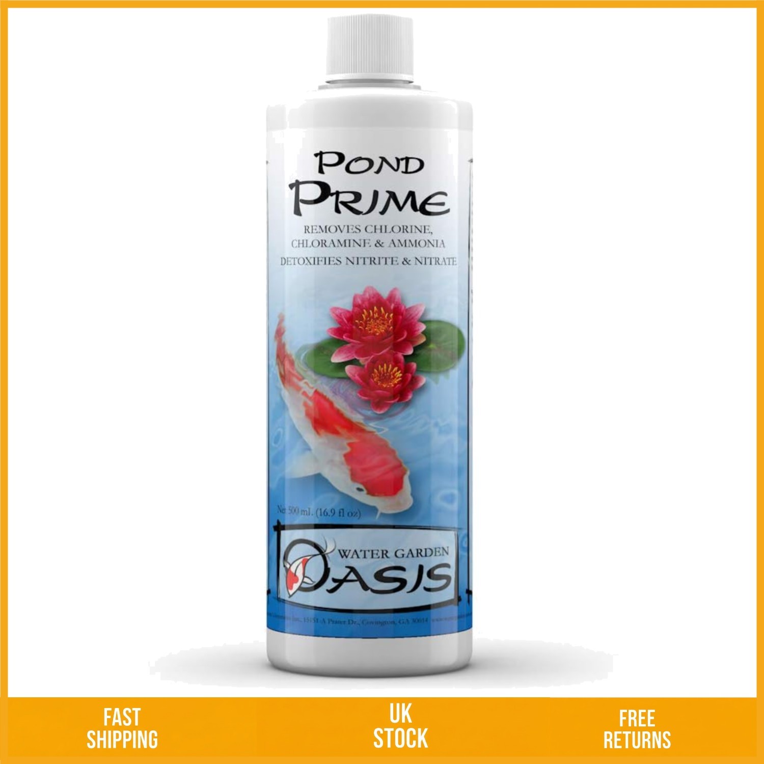 Potent Pond Prime Water Conditioner Removes Chlorine and Ammonia Size 500 ml