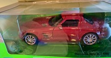 NEW in Box Welly MERCEDES SLS AMG Benz Red 1:24 Diecast collector car, FREE S H