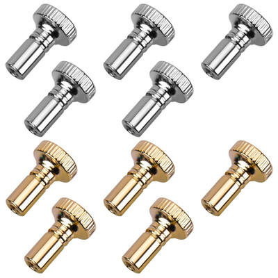10pcs Lamp Switch Knob, Silver & Gold Metal Light Turn On/Off Twist Switch Repla
