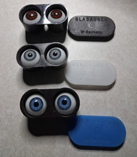 3 sets of West Germany Glasaugen Glass Doll Eyes 18 mm Brown,Gray  Blue
