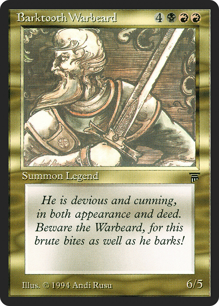 Barktooth Warbeard (HP) Legends LEG Magic MTG