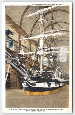 Bark Lagoda Jonathan Bourne Whaling Museum New Bedford Postcard