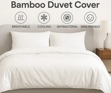 Full size iHanHerry Bamboo Duvet Cover Set – Breathable, Comfortable