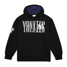 Mitchell  Ness Men's New York Yankees Black OG 2.0 Fleece Pullover Hoodie Large