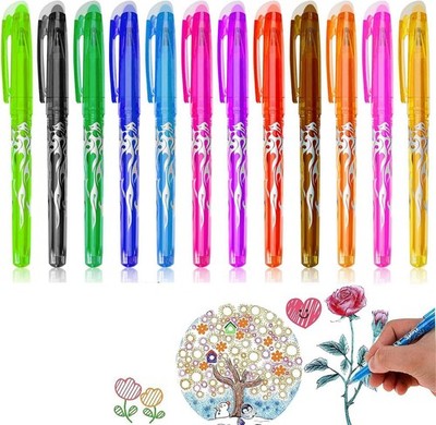 12Farben Löschbarer Gelmarker Malerbedarf Erfüllen Löschbare Korrektur Markieren