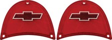 1957 Chevy Bel Air 150 210 Nomad Tail Lamp Lenses With Chrome Bow Tie Pair