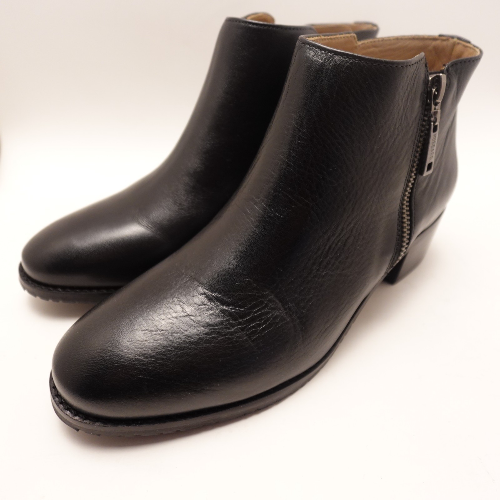 Samuel Hubbard Women's 8 M 'Valencia' Ankle Boot Black Leather Zipper Boots