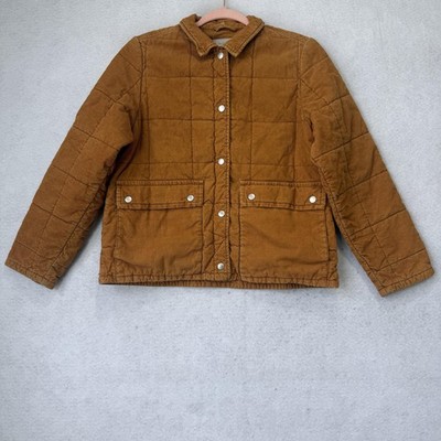 Outerknown Jacket Mens Small Brown Quilted Corduroy Snap Front Pockets Outdoor
