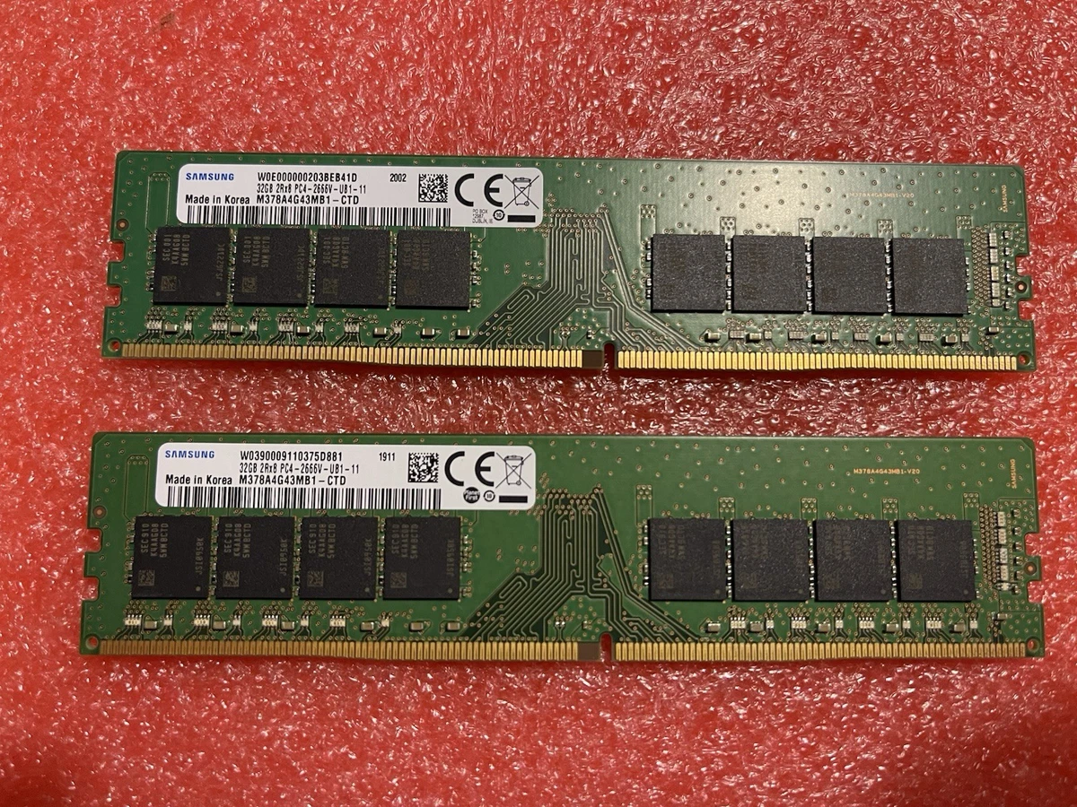 PC4-21300 (DDR4-2666) Bus Speed Computer RAM 32 GB Total Capacity