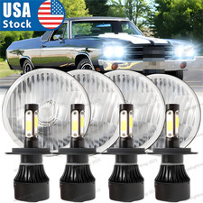 4pcs For Chevy Impala El Camino 5.75 5 34 Led Headlights Hi-lo Sealed Beam