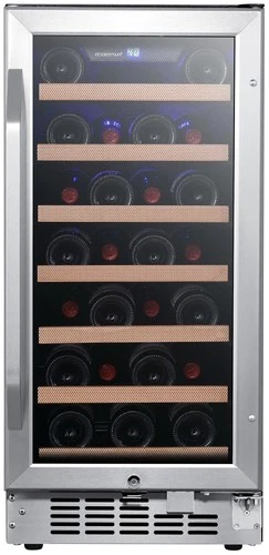 EdgeStar CWR302SZ 15"W 25 Bottle Built-In Single Zone Wine Cooler - Stainless - Picture 1 of 12