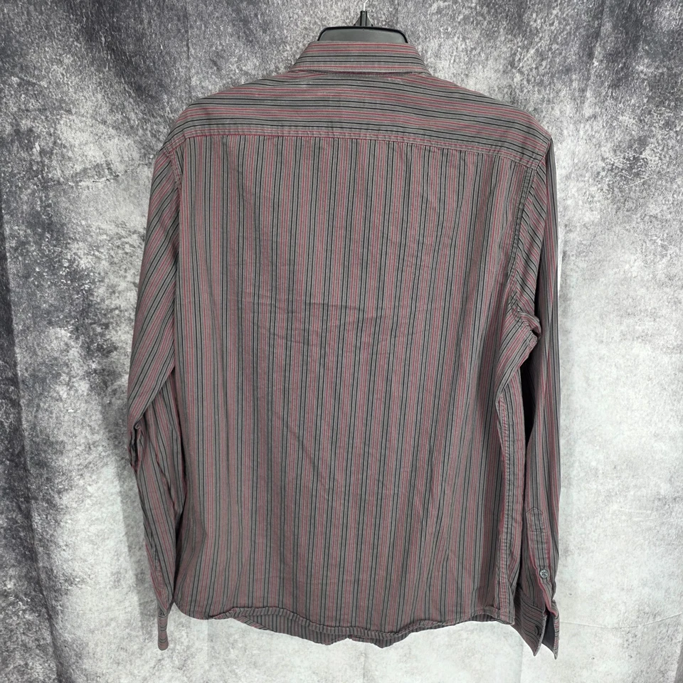 Vtg Structure Shirt Mens Large Modern Fit Striped Button Up Long Sleeve Cotton - Image 4 of 4