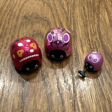 2- Little Live Pets Ladybugs Pink Princess Hearts Bunny Flower Easter w/Baby