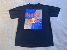 Vintage Red Bull Energy Drink Shirt Mens XL Black Short Sleeve Big Logo Y2K