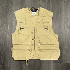 Woolrich Fishing Vest Khaki 100 Cotton Mens Size M