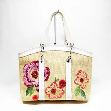 NO TARIFF Christian Dior Tote Bag Beige Straw 2280338