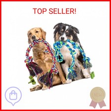 Heavy Duty Dog Rope Toys for Aggressive Chewers, Tough Tug of War Dog Toys for L
