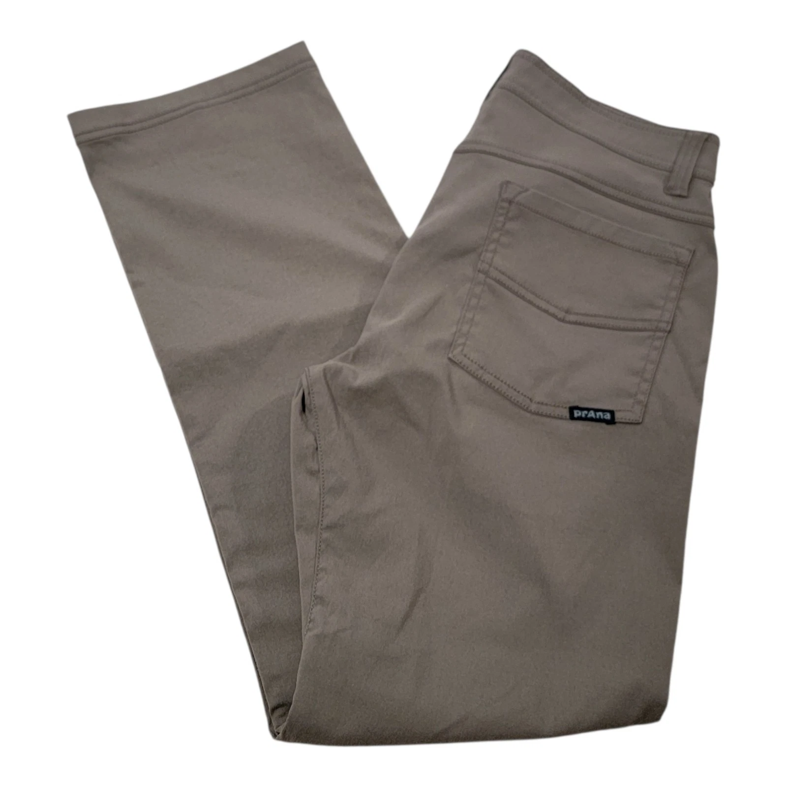PrAna Brion Hiking Pants Mens 30x29 Brown Nylon Blend Straight Stretch Slim Fit