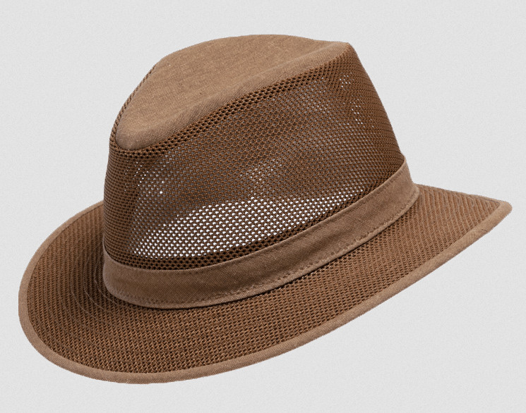 Henschel Hat Co. H1H Vented Mesh Canvas Safari Hat Safari Br