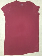 Time and Tru Women's Short Sleeve Longline T-shirt Size L (12-14)