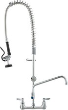VEVOR Faucet 36"H Pre-Rinse Wall Mount Kitchen Sink Pull Down Spray Brass Faucet
