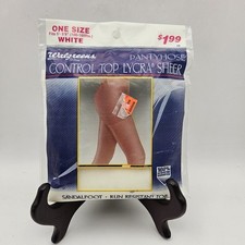 Vintage Walgreens Control Top Lycra Sheer Pantyhose Sandalfoot One Size READ