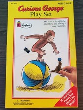 Vintage Colorforms Curious George Play Set No. 70217 1990s