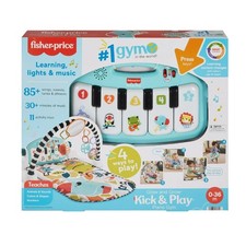 Fisher-Price Glow and Grow Kick  Play Piano Gym Baby Playmat NEW distressed box