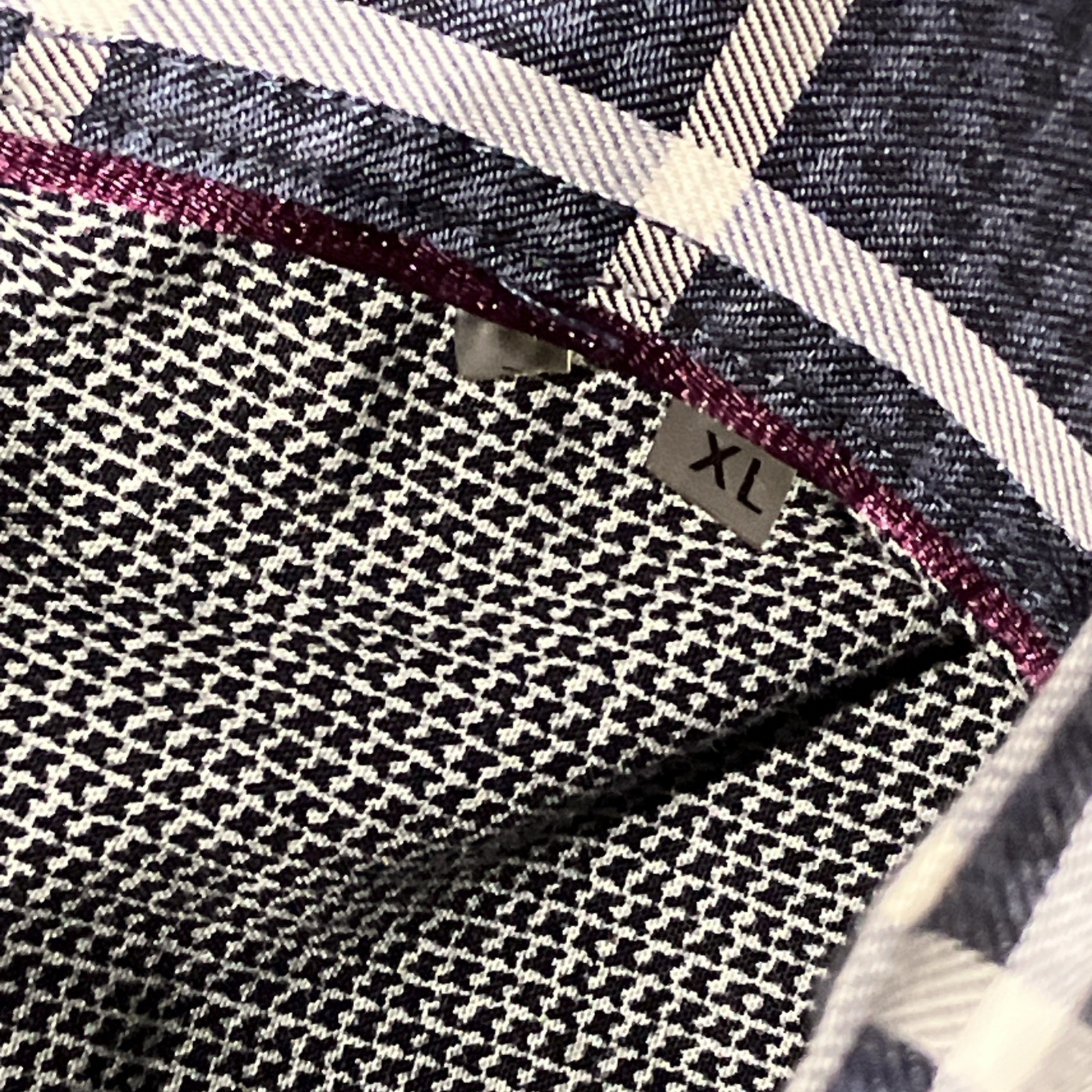 Bugatchi Shaped Fit Window Pane Button Shirt Mens… - image 6